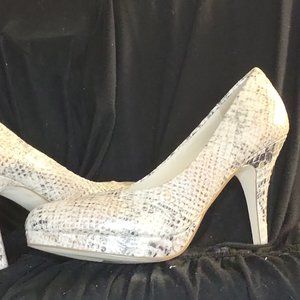 Open box - Aldo leather python design platform heels - size 7